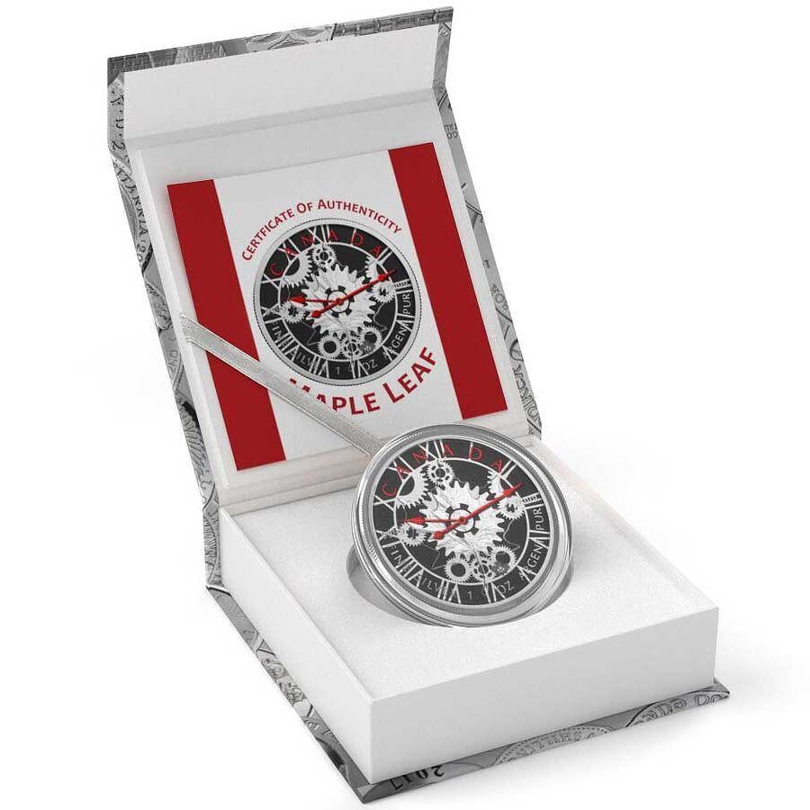 Canada CLOCK TIME Canadian Maple Leaf series THEMATIC DESIGN $5 Silver Coin 2017 High quality 1 oz